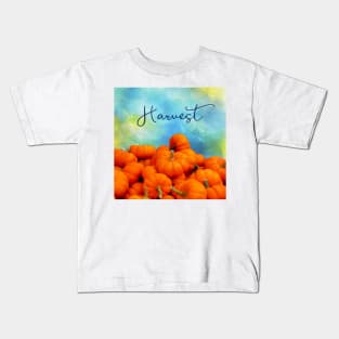 Celebrate Fall Harvest with Orange Pumpkins Kids T-Shirt